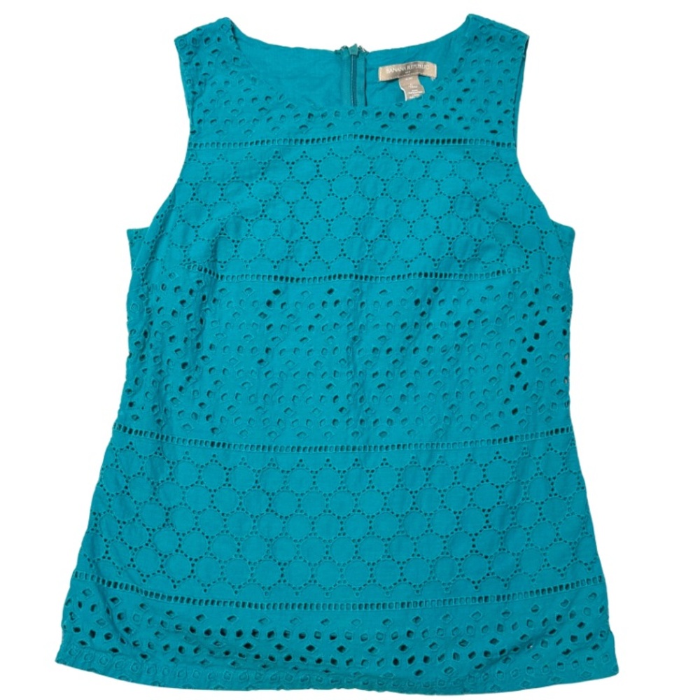 Banana Republic Sleeveless Top, Turquoise, Size 6 Petite